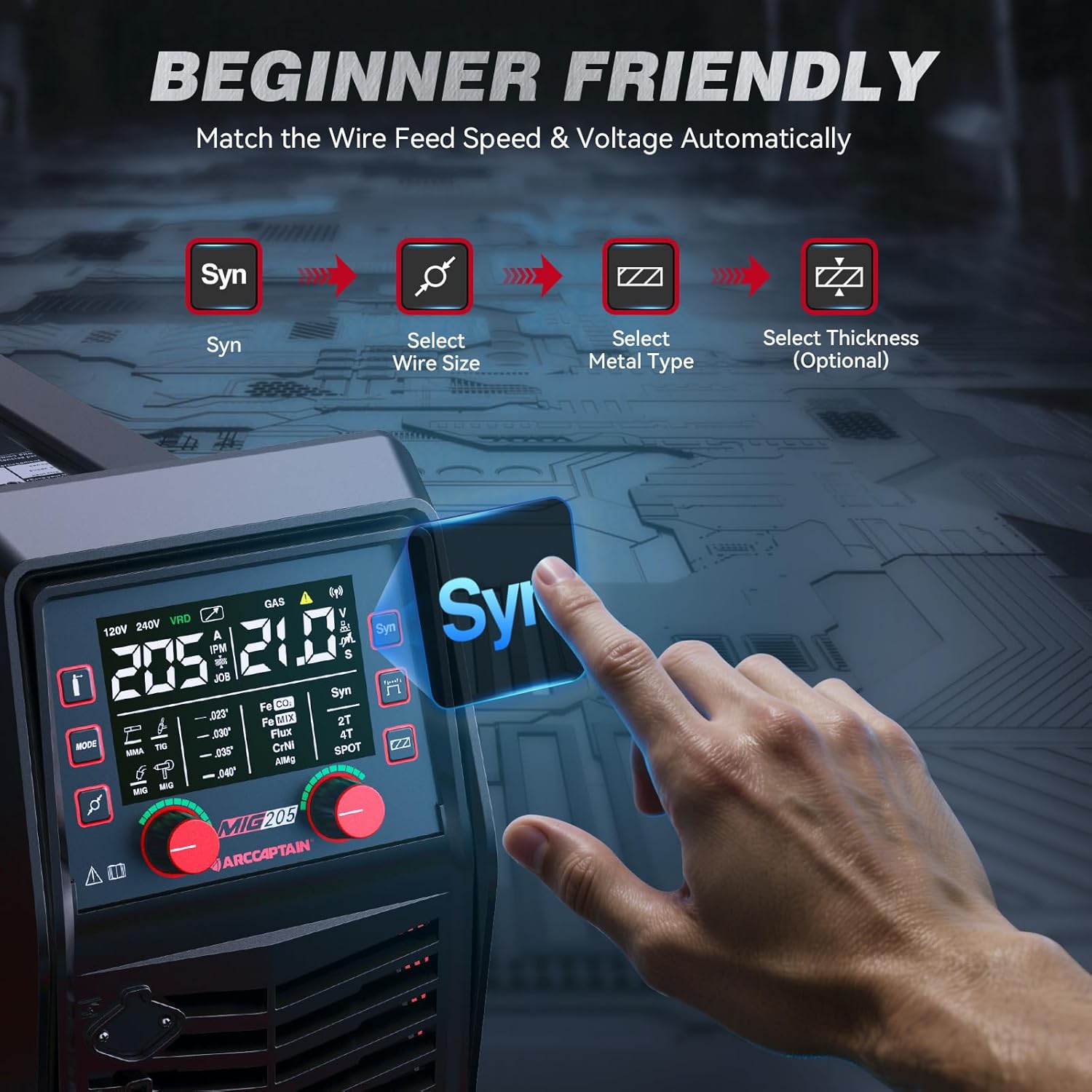 ARCCAPTAIN MIG205 Pro Smart Welder
